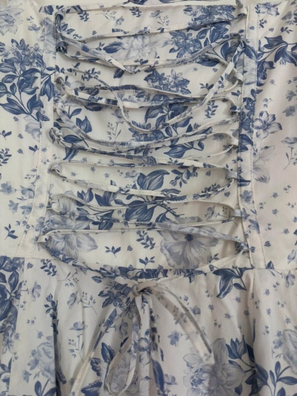 House of CB Blue White Floral Corset Midi Dress Size XS - Picture 5 of 7